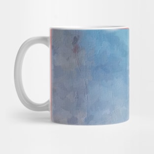 Blue gradient ocean oil painting Mug